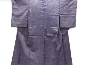 アンティーク　縞織出し手織り紬着物